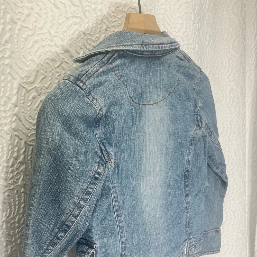 Children’s Place Stretch Pink Stitched Denim Jacket
